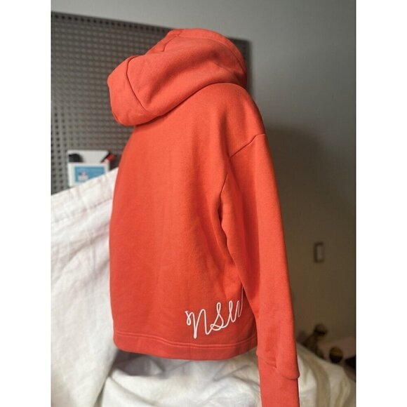 Nike‎ Women’s Hoodie Block Label Size Small Red Run Running Jog NSW Swoosh - Picture 5 of 6